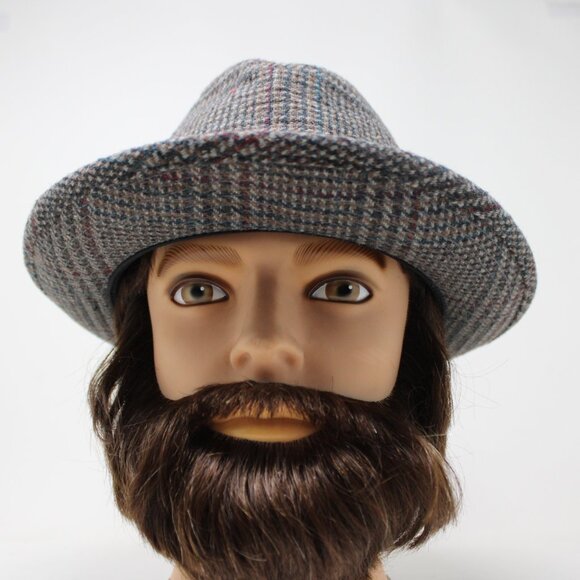 VTG Stetson Fedora Mens size 7 1/4 Gray & Red Wool Blend Classic Casual Hat Cap - Picture 7 of 12